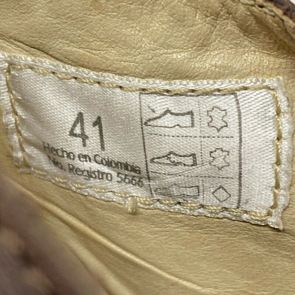 Sergio Tomani Boots Brown Leather Square Toe 10 - Picture 7 of 9
